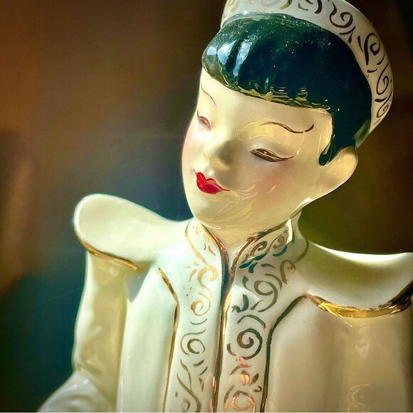 ♥️ Vintage Mid Century Florence Ceramics California Figurine Couple 8”T 3”W - Picture 13 of 15